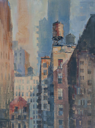 Painting of the Morningside area of NYC by April Raber