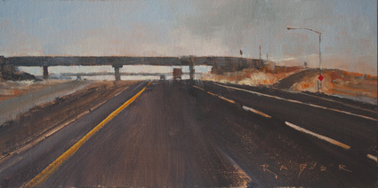Blacktop - Urban oil painting by artist April Raber