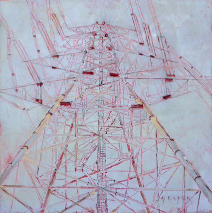 Sky Tower II - FOA, wet,Industrial oil painting by artist April Raber